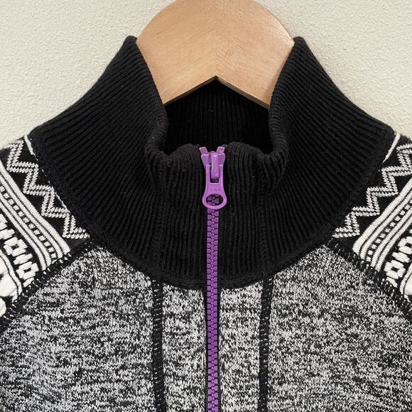 Title Nine Wool Full Zip Sweater Jacket Fair Isle Womens S Hiking Ski Mountain - Picture 3 of 10